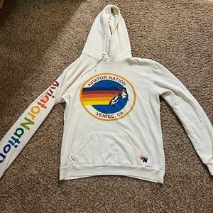 Aviator nation cream hoodie
